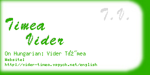 timea vider business card